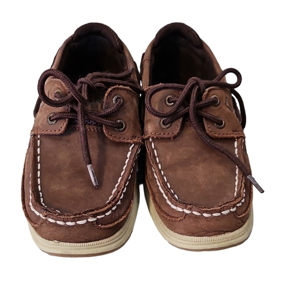 Sperry Lanyard Top-Sider Brown Leather Loafers Size 1 - Picture 6 of 8